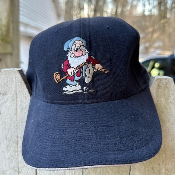 Vintage 90’s Disney Golf Collection Snow White Grumpy Bad Day of Golf Cotton Hat - Picture 1 of 9